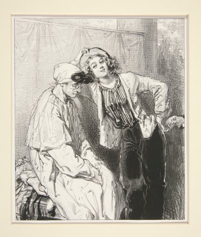 Le sommeil de l door Paul Gavarni