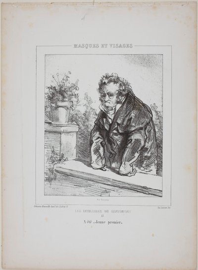 Les Invalides du Sentiment (De Invaliden van het Sentiment): Was een "jonge hoofdrolspeler". door Paul Gavarni