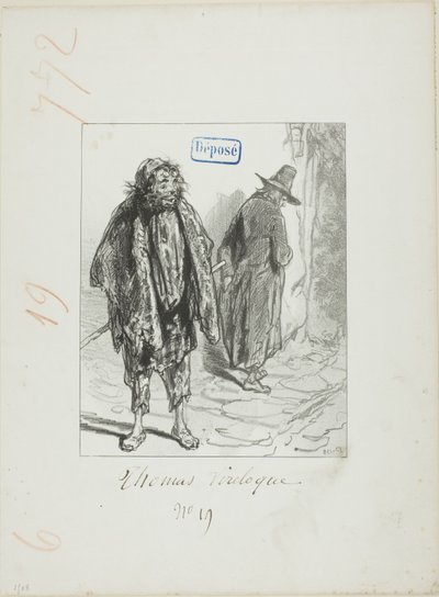 Les Propos de Thomas Vireloque: Figaro oud geworden - wordt Bazile door Paul Gavarni