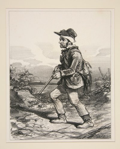 M. Gontard, (du clos-Gorju), Gros eigenaar, Verkiesbare kiezer, op jacht naar de l door Paul Gavarni