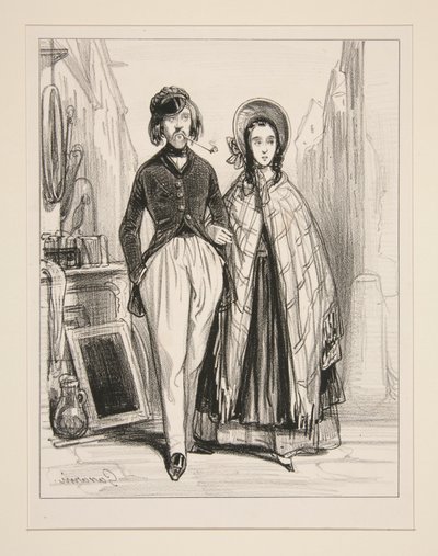 Monsieur en Madame Ernest... door Paul Gavarni