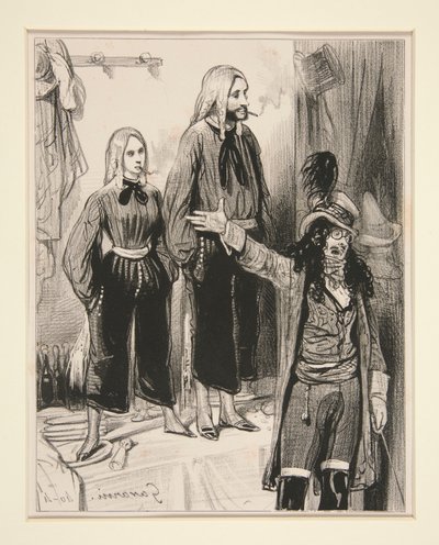 Nr. 1 - Le Debardeur, man en vrouw door Paul Gavarni
