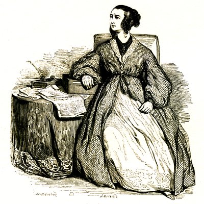 Politicus vrouw (gravure door Paul Gavarni