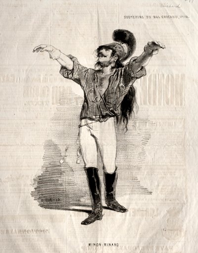 Herinneringen aan het Bal Chicard: Mignon-Minard door Paul Gavarni