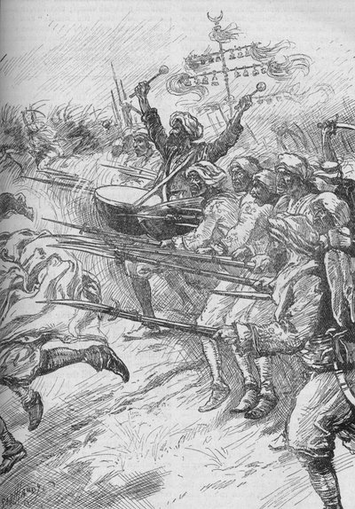 De Janitsaren stormden met volle snelheid en met vaste bajonetten aan door Paul Hardy