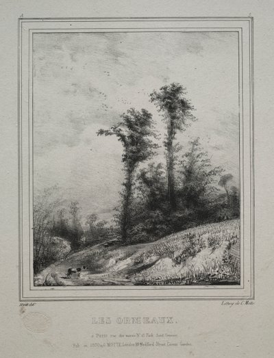 Landschappen: Jonge Iepenbomen door Paul Huet
