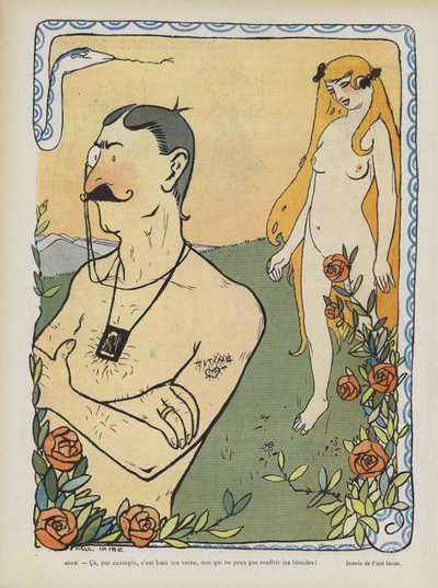 Illustratie voor het tijdschrift Le Rire door Paul Iribe