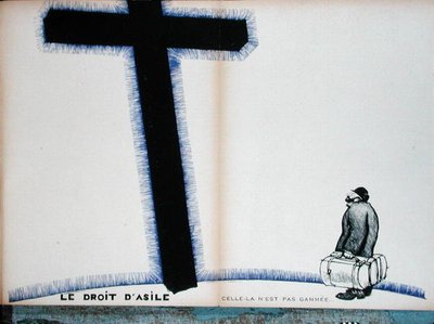 Het christelijke kruis en het recht op asiel, illustratie uit 
