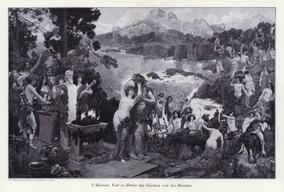 Feest ter ere van Bacchus en Ariadne door Paul Jean Gervais