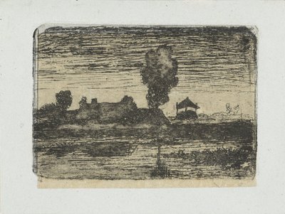 Landschap met hooiberg door Paul Joseph Constantin Gabriel