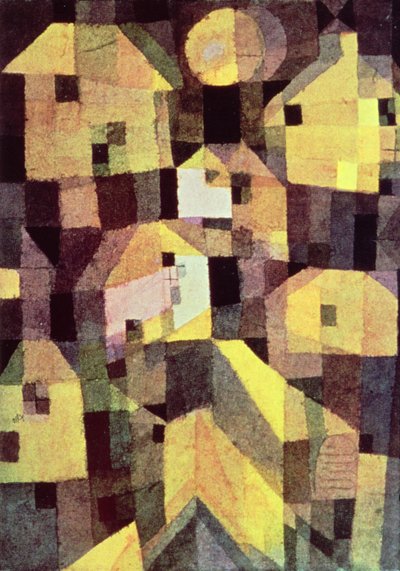 Abstracte Compositie van Huizen door Paul Klee