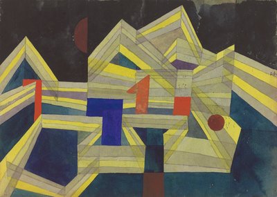 Architectuur, transparant-structureel, 1921 door Paul Klee