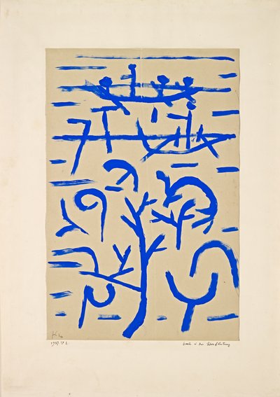 Boten in de overstroming, 1937 door Paul Klee