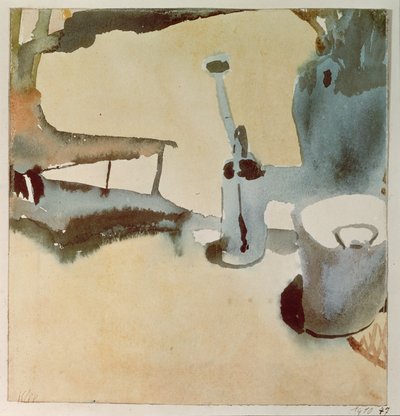 Bloemenstandaard met gieter en emmer door Paul Klee