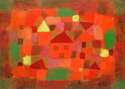 Landschap met Zonsondergang door Paul Klee