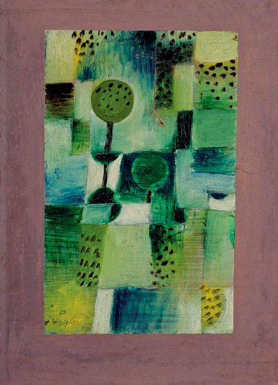 Parkbeeld bij regen, 1920 door Paul Klee