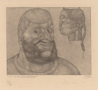 Perseus (De Triomf van Verstand over Lichaam) door Paul Klee