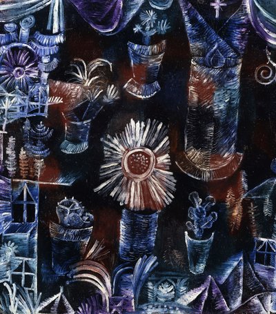 Stilleven met distelbloem door Paul Klee