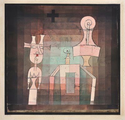 Stilleven met beeldjes door Paul Klee