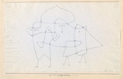 Zur Gruppe geschlungen Enlacés en un groupe, 1930 door Paul Klee