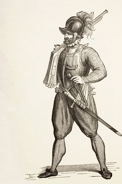 Arquebusier van de 16e eeuw. door Paul Lacroix