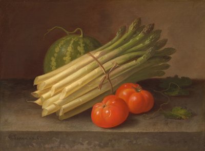 Asperges, tomaten en pompoen door Paul Lacroix