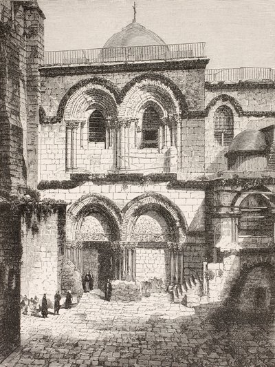 Jeruzalem, Palestina. Kerk van het Heilig Graf in de 19e eeuw. door Paul Lacroix