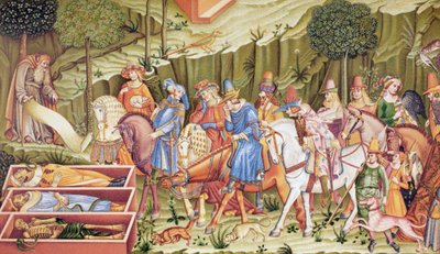 De Triomf van de Dood, Fresco in het Campo-Santo, Pisa, Italië, toegeschreven aan Francesco Traini. door Paul Lacroix