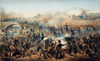 De Slag bij de Chernaya Rivier op 16 augustus 1855, 19e eeuw door Paul Levert