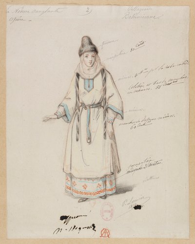 Gounod - De bloedige non - Vier kostuummodellen van Paul Lormier - 2. Boheemse dorpeling door Paul Lormier