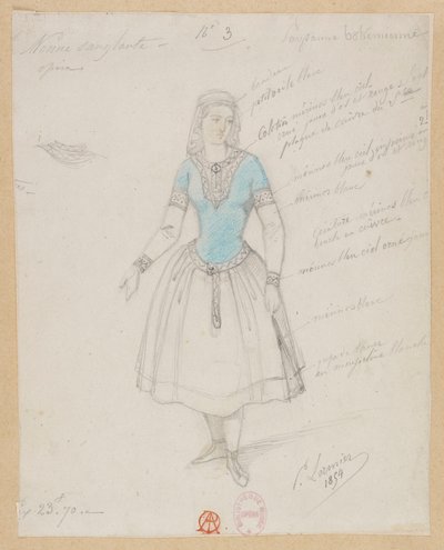 Gounod - De bloedige non - Vier kostuummodellen van Paul Lormier - 3. Boheemse boerin door Paul Lormier