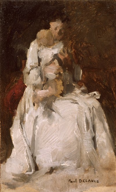 Moeder en kind, 1880-1900 door Paul Louis Delance