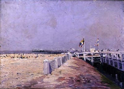 Het kleine strand van Oostende door Paul Mathieu