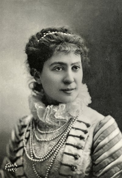 Portret van Blanche Baretta - Worms (foto) door Paul Nadar