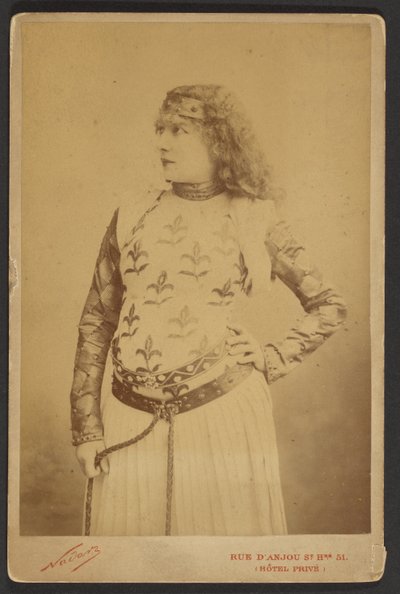 Sarah Bernhardt als Lady Macbeth door Paul Nadar