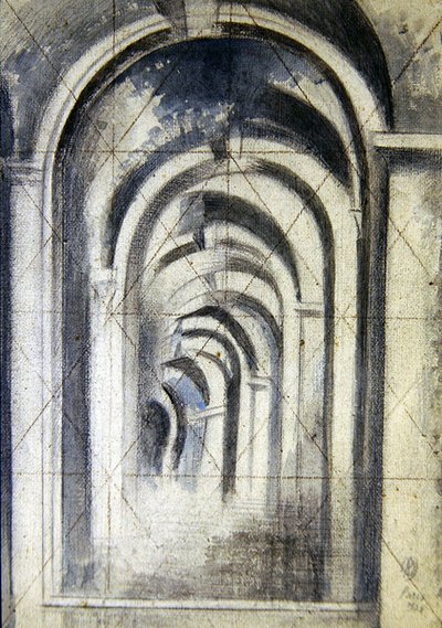 Bogen (studie), gerasterd voor overdracht door Paul Nash