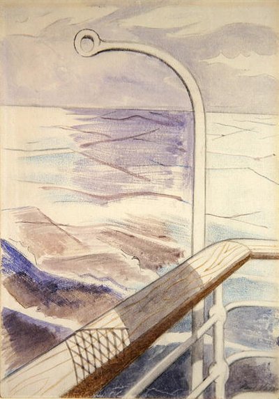 Scheepsreling door Paul Nash