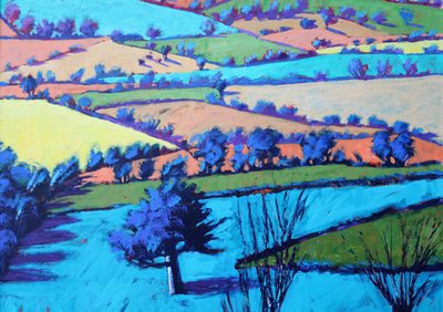 Teme Valley zomer II (detail) door Paul Powis