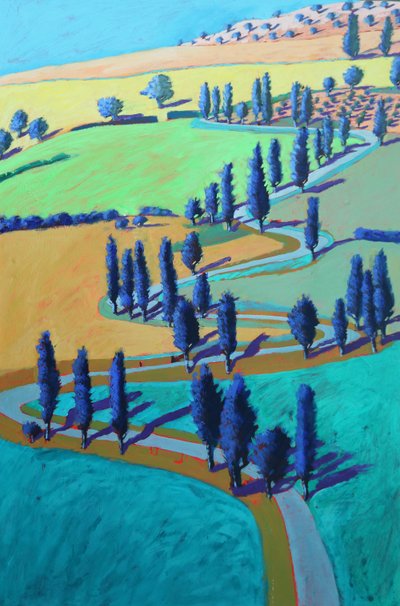 Toscane, 2021 (acryl op board) door Paul Powis