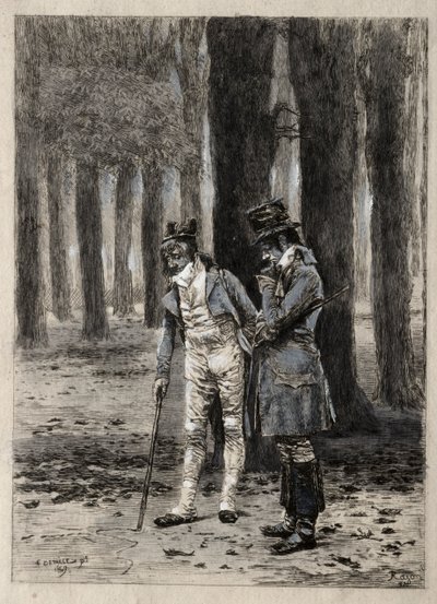 Studie van Twee Figuren door Paul Rajon