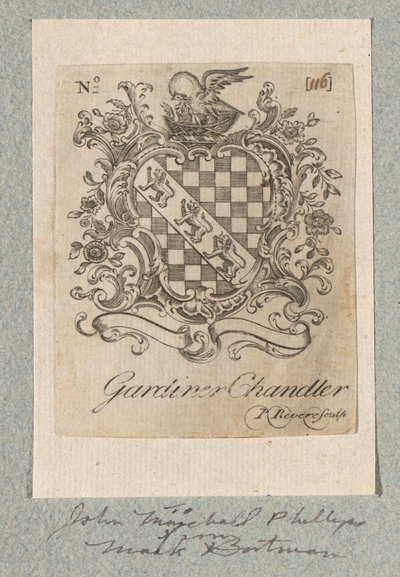 Boekplaat van Gardiner Chandler door Paul Revere