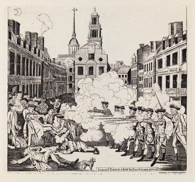 Het bloedbad door Paul Revere