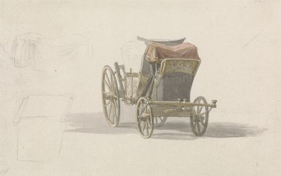 Een koets met koninklijk wapen door Paul Sandby