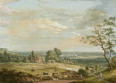 Een Veraf Gezicht op Maidstone, vanaf Lower Bell Inn, Boxley Hill door Paul Sandby