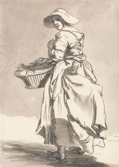 Londense Kreten: Bloemen door Paul Sandby