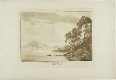 Pimble Meer, plaat tien uit Twelve Views in Wales door Paul Sandby