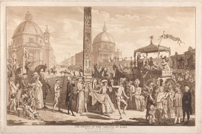 De Opening van het Carnaval in Rome door Paul Sandby