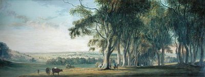 Uitzicht op Windsor, vanaf Snow Hill in het Grote Park door Paul Sandby