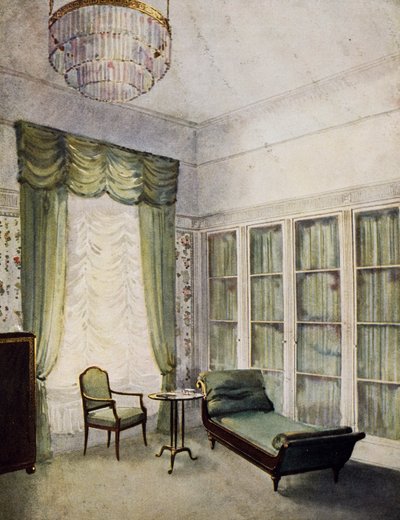 Zithoek, begin 20e eeuw, door Paul Schultze-Naumburg (aquarel) door Paul Schultze Naumburg