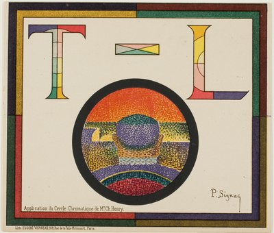 Chromatische cirkel door Paul Signac